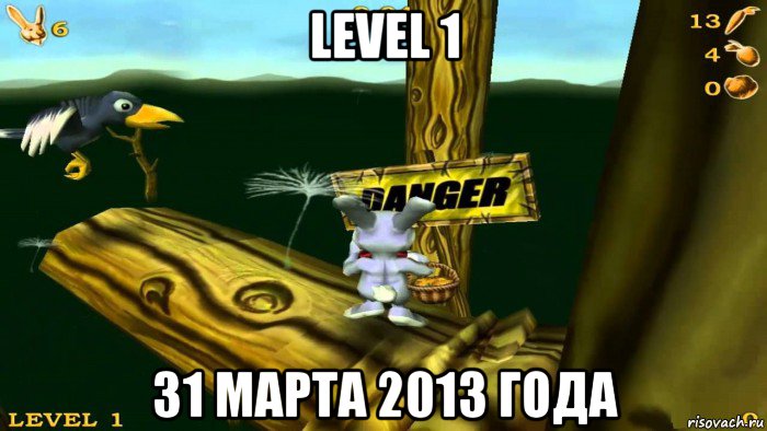 level 1 31 марта 2013 года, Мем Rosso Rabbit in trouble Level 1 31 марта 2013 года