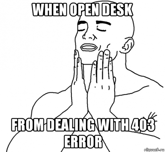when open desk from dealing with 403 error