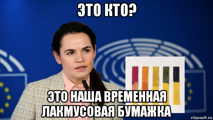 это кто? это наша временная лакмусовая бумажка, Мем Тихановская
