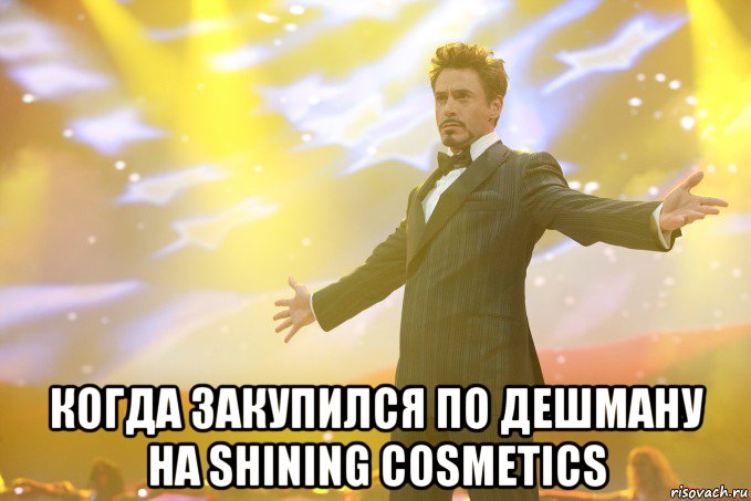  когда закупился по дешману на shining cosmetics, Мем Тони Старк (Роберт Дауни младший)