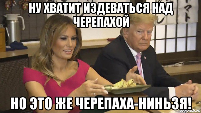 ну хватит издеваться над черепахой но это же черепаха-ниньзя!, Мем Trump