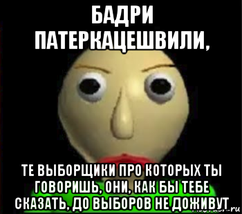 бадри патеркацешвили, те выборщики про которых ты говоришь, они, как бы тебе сказать, до выборов не доживут