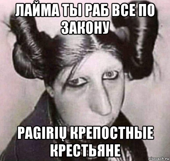 лайма ты раб все по закону pagirių крепостные крестьяне, Мем 111