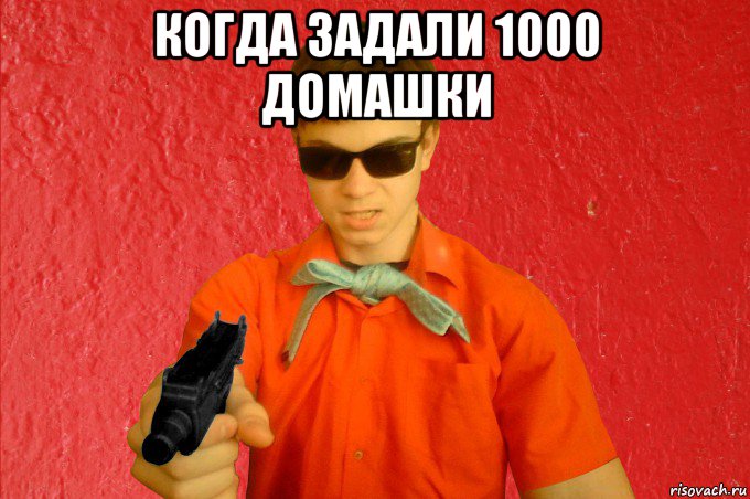 когда задали 1000 домашки 