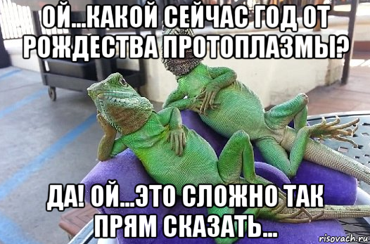 ой...какой сейчас год от рождества протоплазмы? да! ой...это сложно так прям сказать...
