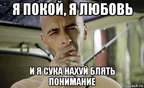 я покой, я любовь и я сука нахуй блять понимание, Мем Brassic