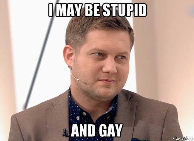 i may be stupid and gay