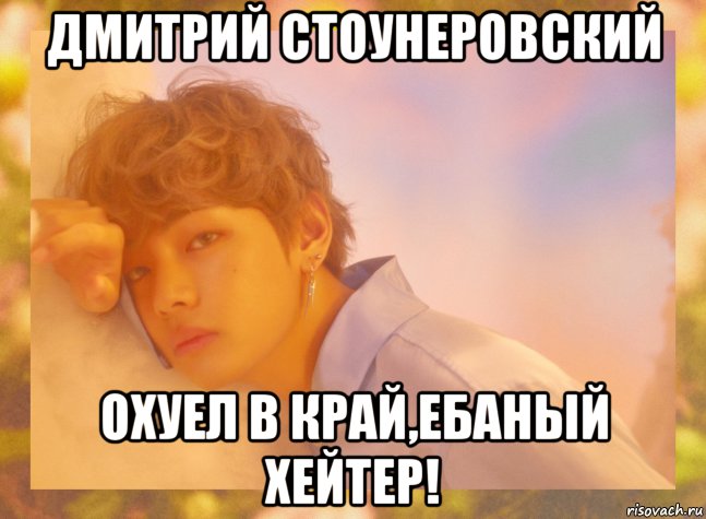 дмитрий стоунеровский охуел в край,ебаный хейтер!, Мем Дмитрий Стоунеровскй