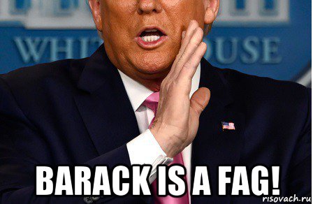  barack is a fag!, Мем Donald Trump