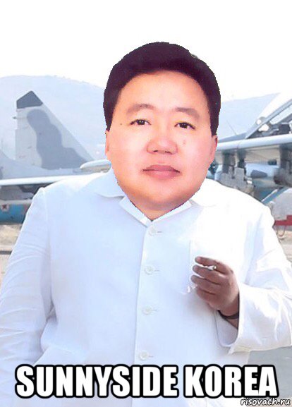  sunnyside korea, Мем Elbegdorj North Korean airfrield without glasses