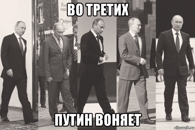во третих путин воняет, Мем Эволюция путина