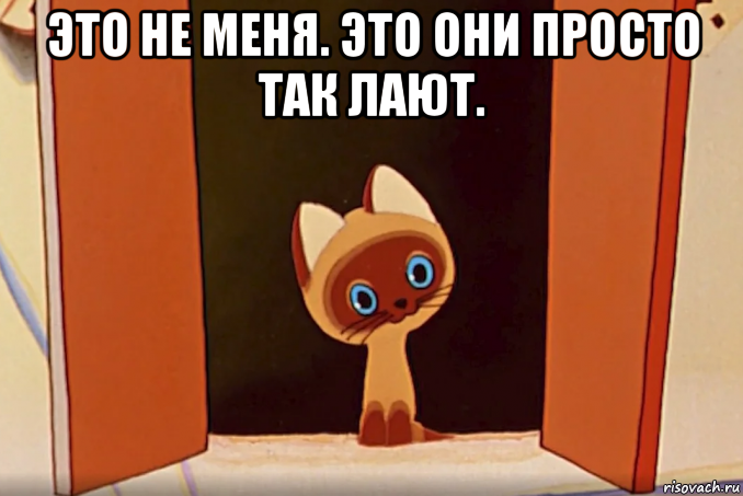 это не меня. это они просто так лают. , Мем Gav