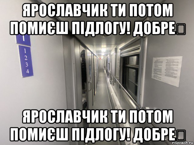 ярославчик ти потом помиєш підлогу! добре？ ярославчик ти потом помиєш підлогу! добре？, Мем Inside Uzhgorod - Zaporozhia train