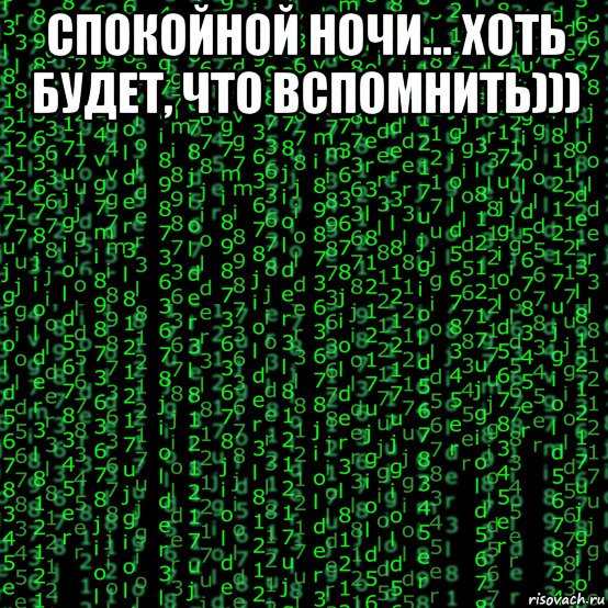 спокойной ночи... хоть будет, что вспомнить))) , Мем Матрица