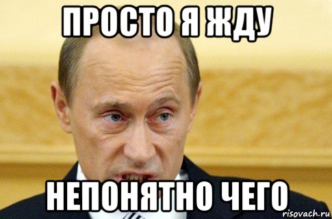 просто я жду непонятно чего, Мем путин