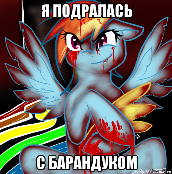 я подралась с барандуком, Мем RAINBOW FACTORY DASH