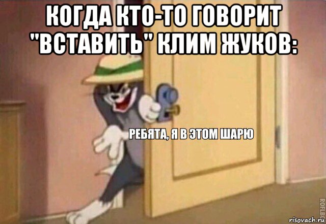 когда кто-то говорит "вставить" клим жуков: , Мем    Ребята я в этом шарю