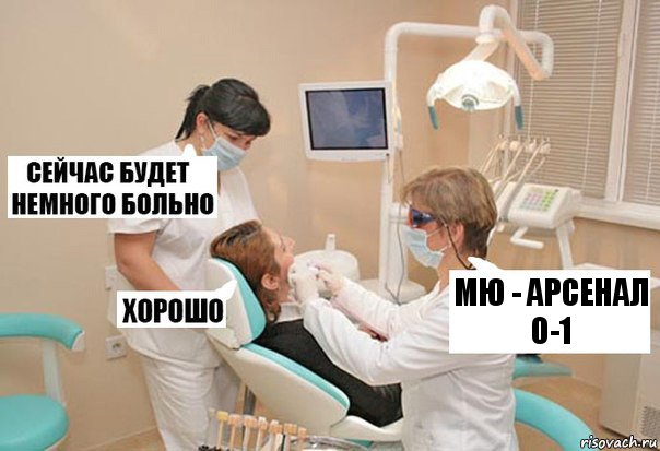 МЮ - Арсенал 0-1, Комикс У стоматолога