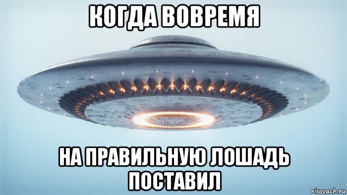 когда вовремя на правильную лошадь поставил