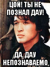 цой! ты не познал дау! да. дау непознаваемо