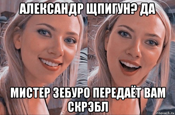 александр щпигун? да мистер зебуро передаёт вам скрэбл, Мем Женщина