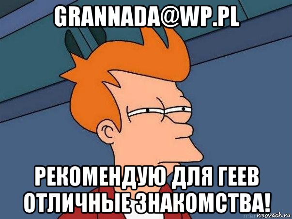 grannada@wp.pl рекомендую для геев отличные знакомства!, Мем  Фрай (мне кажется или)