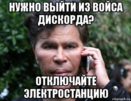 нужно выйти из войса дискорда? отключайте электростанцию, Мем Халк
