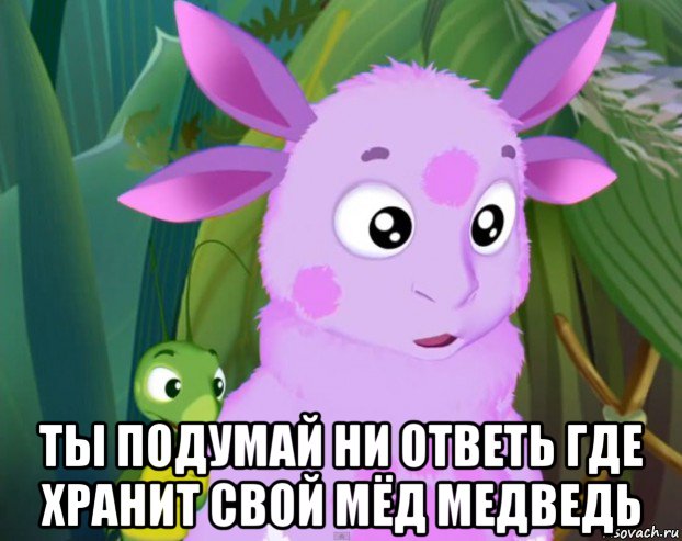  ты подумай ни ответь где хранит свой мёд медведь