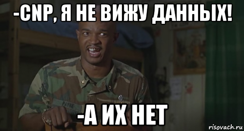 -cnp, я не вижу данных! -а их нет, Мем Ног не чувствую