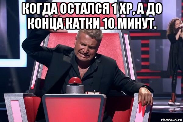 когда остался 1 xp, а до конца катки 10 минут. , Мем   Отчаянный Агутин