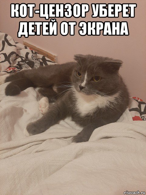 кот-цензор уберет детей от экрана 