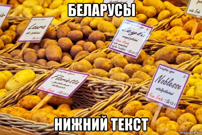 беларусы нижний текст, Мем Продажа картофеля мытого
