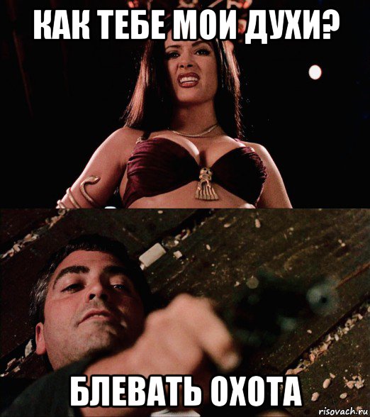 как тебе мои духи? блевать охота, Мем Salma Hayek