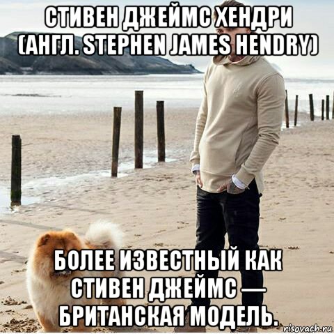 стивен джеймс хендри (англ. stephen james hendry) более известный как стивен джеймс — британская модель., Мем Стивен Джеймс Хендри англ Stephen James Hendry
