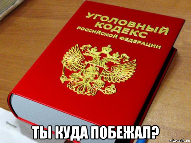  ты куда побежал?, Мем Уголовный кодекс РФ