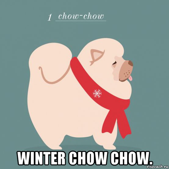  winter chow chow., Мем Winter Chow Chow