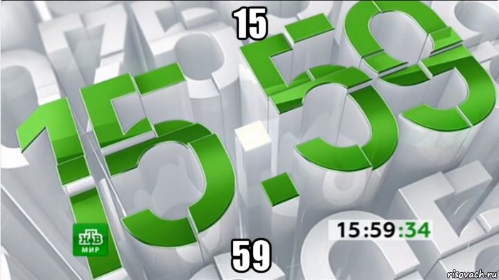 15 59, Мем Зелёные часы НТВ 15 59
