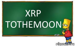 XRP TOTHEMOON, Комикс Барт пишет на доске