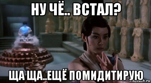 ну чё.. встал? ща ща..ещё помидитирую, Мем China