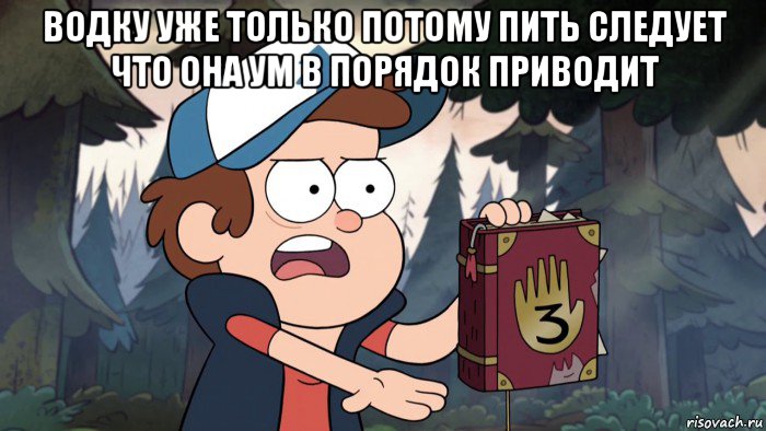 водку уже только потому пить следует что она ум в порядок приводит 