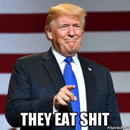  they eat shit, Мем Donald Trump