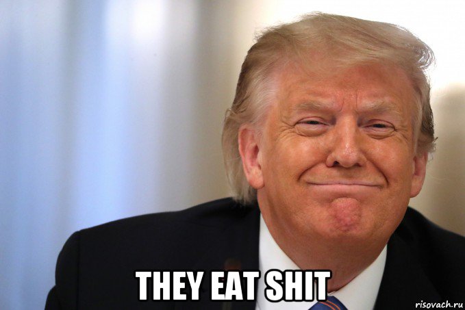  they eat shit, Мем Donald Trump