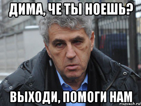 дима, че ты ноешь? выходи, помоги нам, Мем Гозман