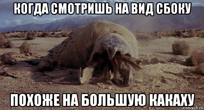 когда смотришь на вид сбоку похоже на большую какаху, Мем Graboid