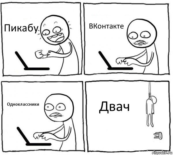 Пикабу ВКонтакте Одноклассники Двач