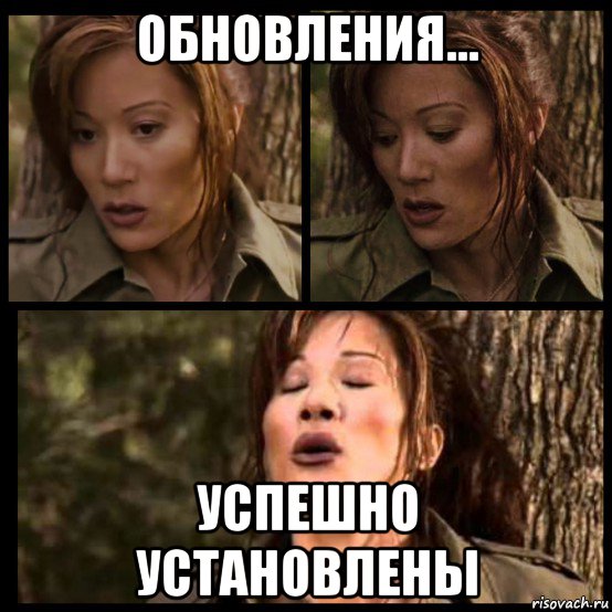 обновления... успешно установлены, Мем Kiana Tom