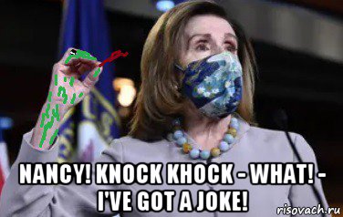  nancy! knock khock - what! - i've got a joke!, Мем Nancy and kermit