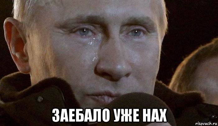  заебало уже нах, Мем Плачущий Путин