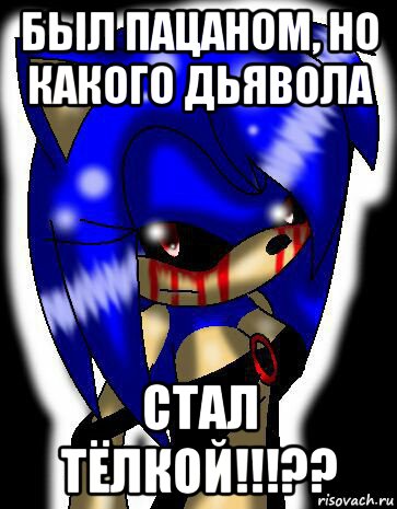 был пацаном, но какого дьявола стал тёлкой!!!??, Мем Sonic exe