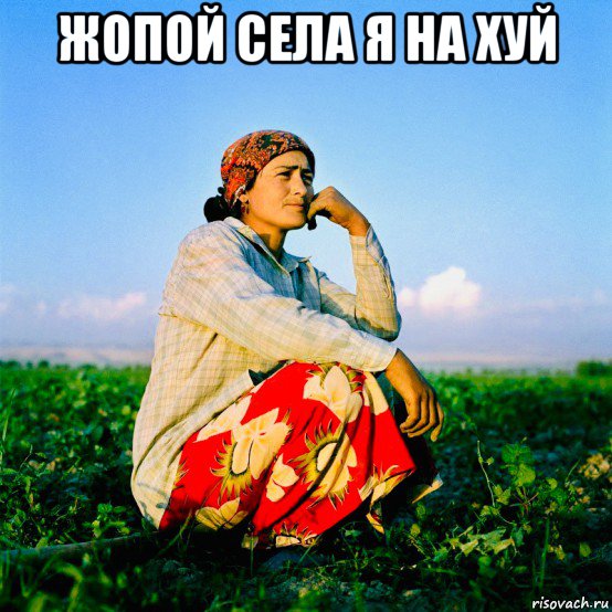 жопой села я на хуй , Мем Таджикистан